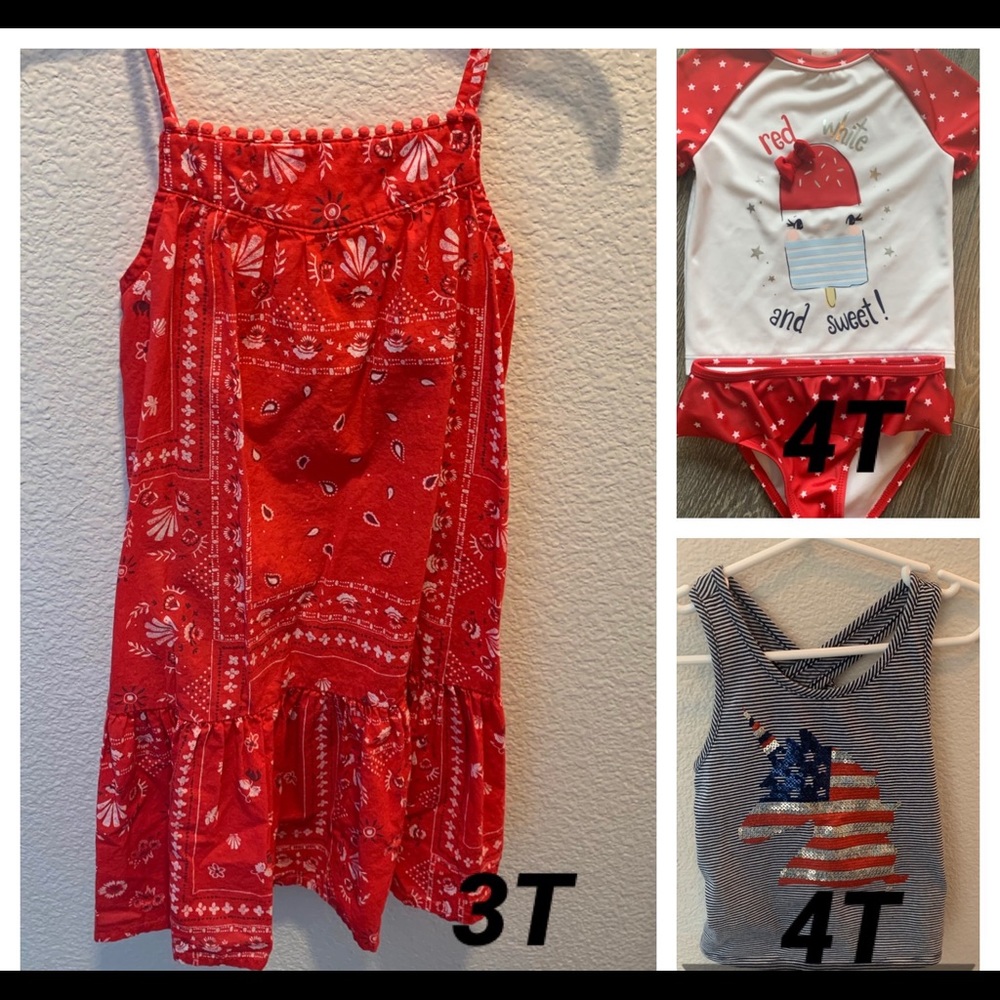 Patriotic: dress, tank top, swim suit